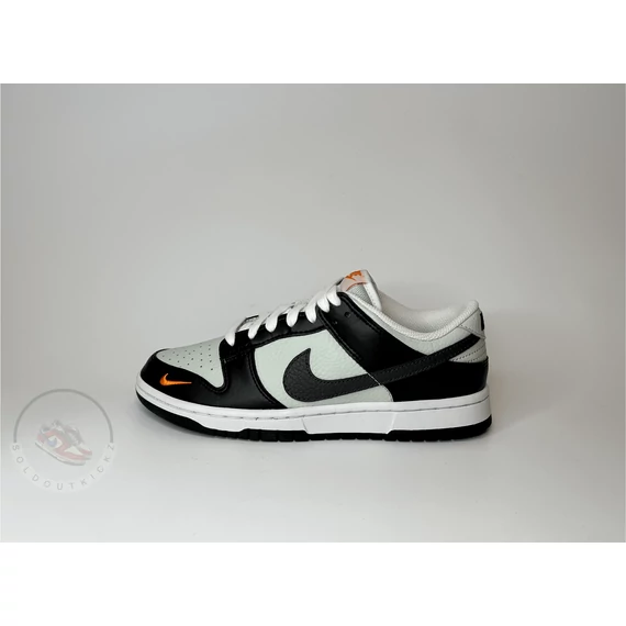 Nike Dunk Low 'Black Total Orange Mini Swoosh'